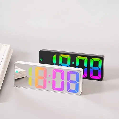 1pc, LED Digital Alarm Clock, Creative Electronic Clock Alarm Clock Colorful Large Screen Bedroom Alarm Clocks, Home Decor, Room Decor