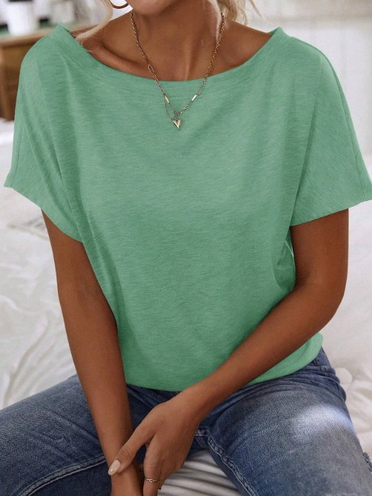 LUNE Batwing Sleeve Solid Tee