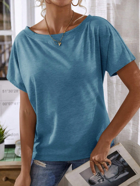 LUNE Batwing Sleeve Solid Tee