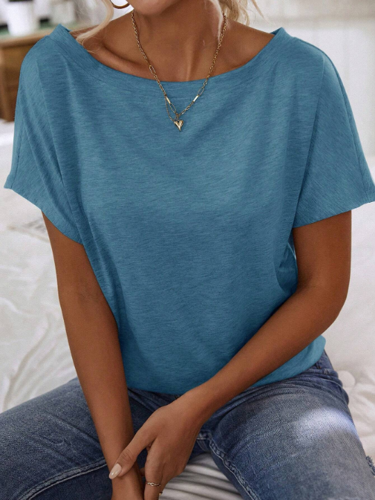 LUNE Batwing Sleeve Solid Tee