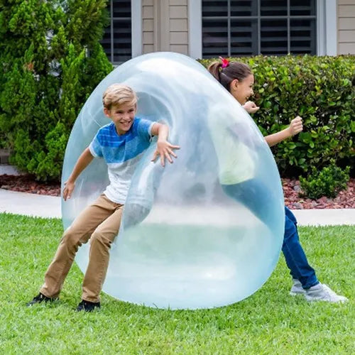 1pc, Large Kids Children Outdoor Toys, Soft Air Water Filled Bubble Ball, Blow Up Balloon, Fun Party Game, Summer Inflatable Ball, Summer Party Supplies