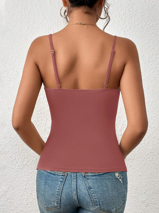 Frenchy Solid Ruched Cami Top