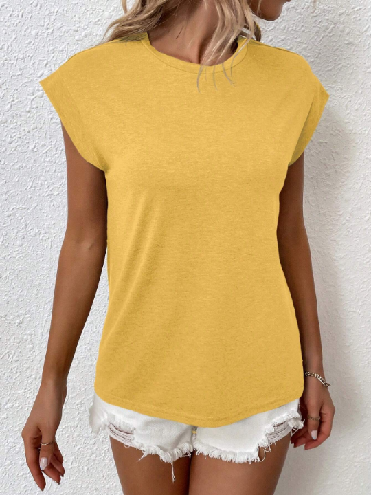 LUNE Solid Batwing Sleeve Tee