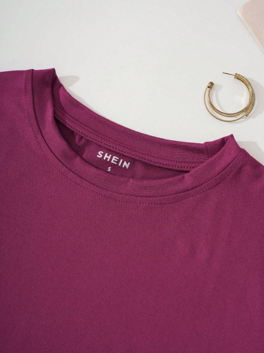 Essnce Solid Round Neck Tee