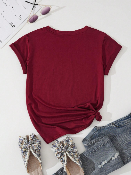 Essnce Solid Round Neck Tee