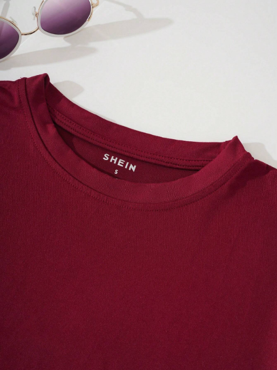 Essnce Solid Round Neck Tee