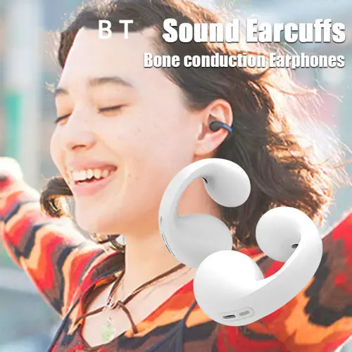 Bt Earphone Earring Wireless Ear Clip Headphones Sound Earcuffs Sport Headset Earbuds Ear Hook With Mic