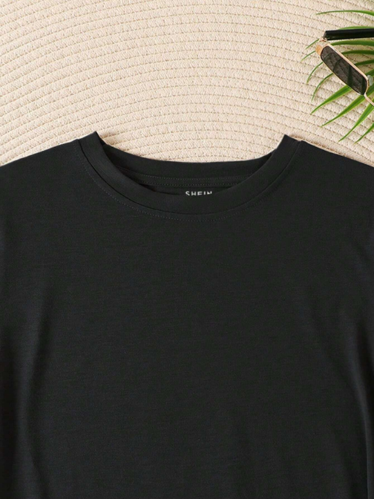 Essnce Solid Round Neck Tee