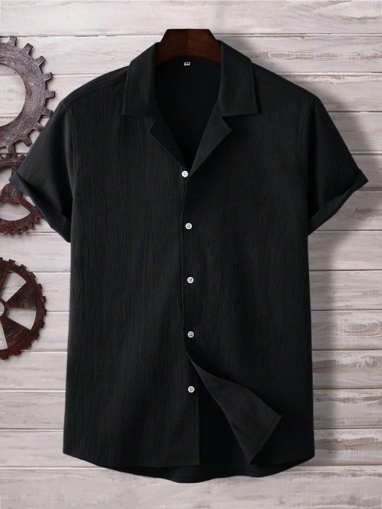 Manfinity Homme Men Solid Button Up Shirt