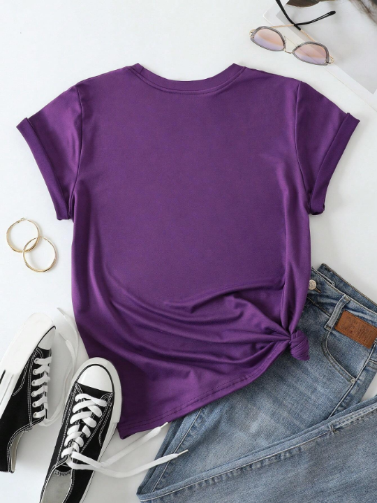 Essnce Solid Round Neck Tee