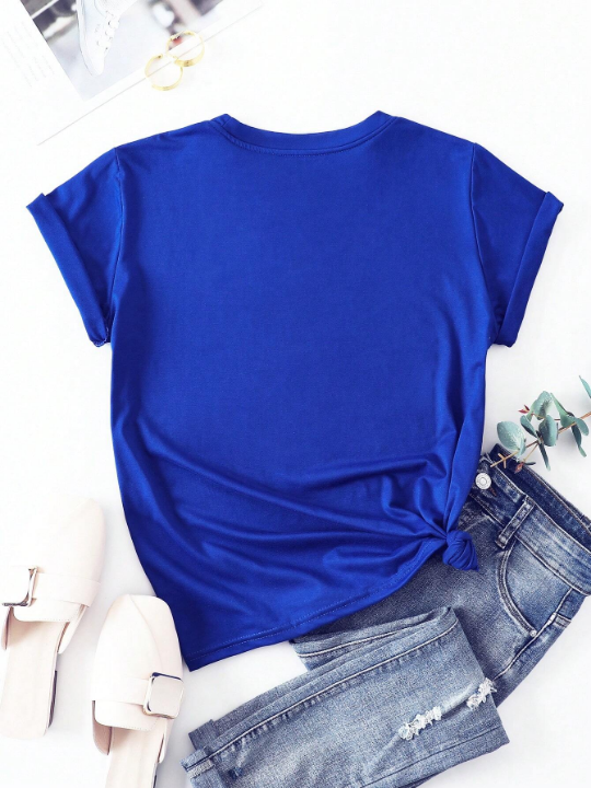 Essnce Solid Round Neck Tee