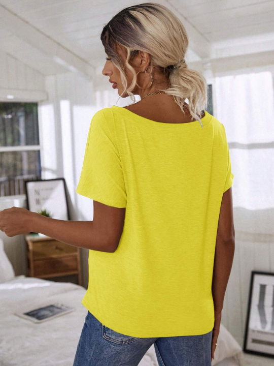 LUNE Solid Batwing Sleeve Tee