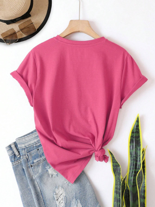 Essnce Solid Round Neck Tee