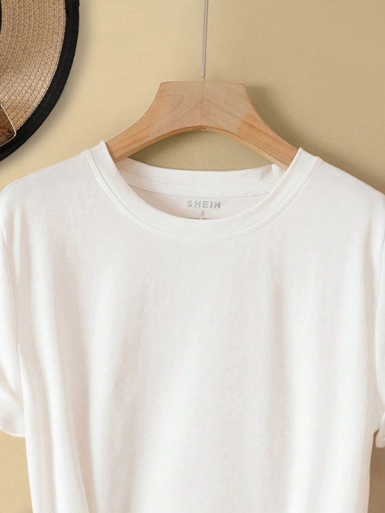 Essnce Solid Round Neck Tee