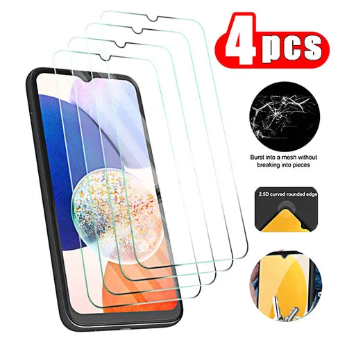 4pcs Tempered Glass Protective For Samsung Galaxy A04E/A23/A13/A32 5G/A03/A03S/A12/A22 5G/A02S/A53 5G/A52 5G/A52S 5G/A51/S20 FE/A73 5G/A72 5G/A71/A33 5G/A32 4G/A22 4G/A31/S21 FE/S22/S23/S22 PLUS/S23 PLUS Screen Protector Safety Glass Film