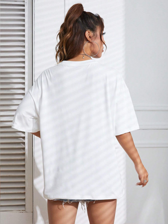 Solid Drop Shoulder Tee