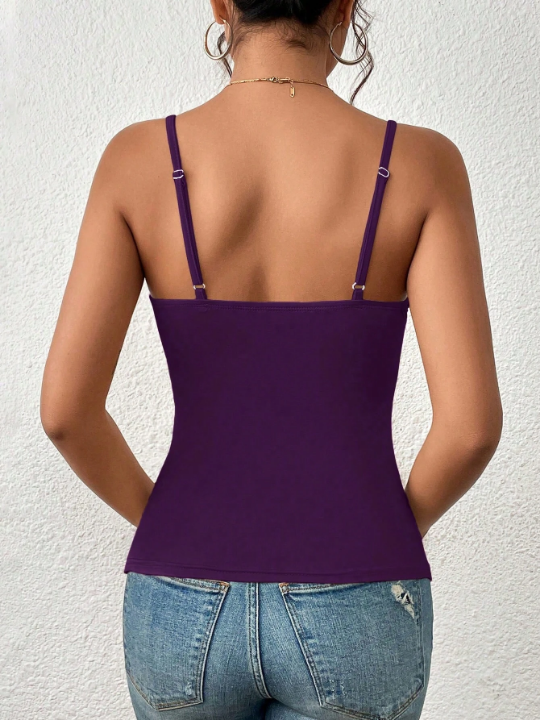 Frenchy Solid Ruched Cami Top