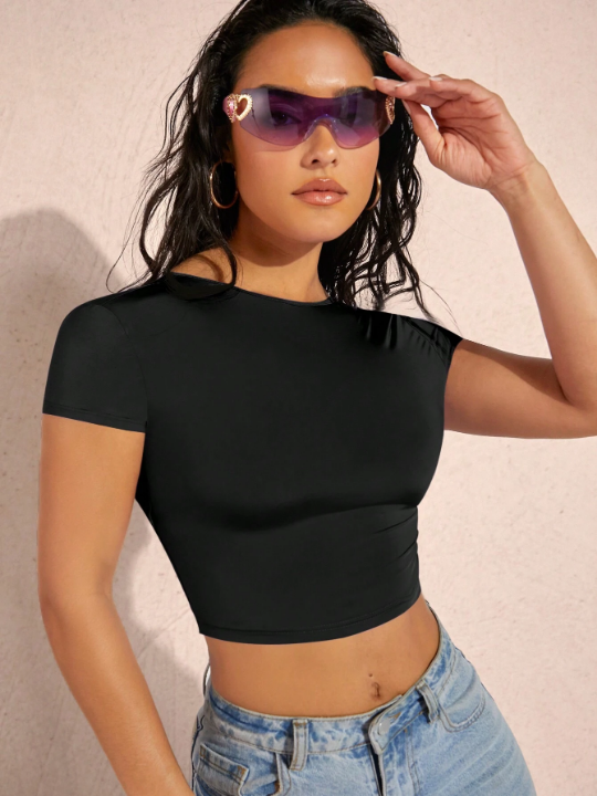 BAE Solid Crop Tee