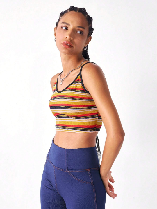 EZwear Striped Print Cami Top