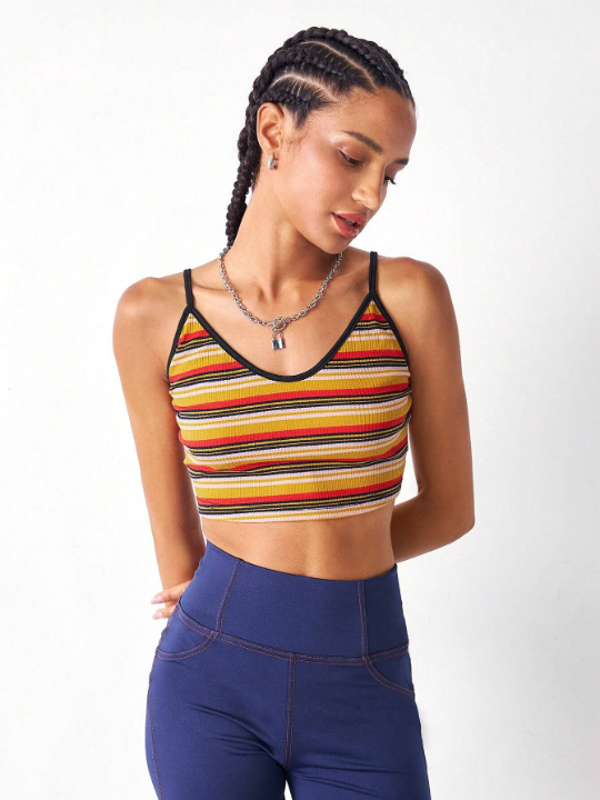 EZwear Striped Print Cami Top