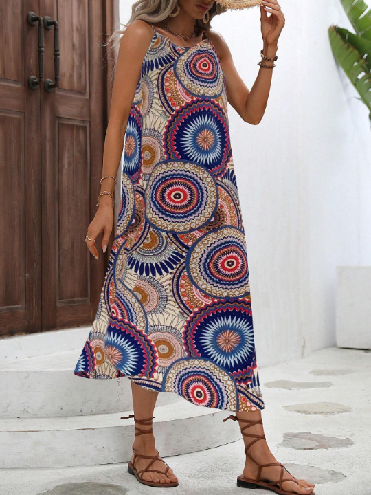 VCAY Allover Print Cami Dress