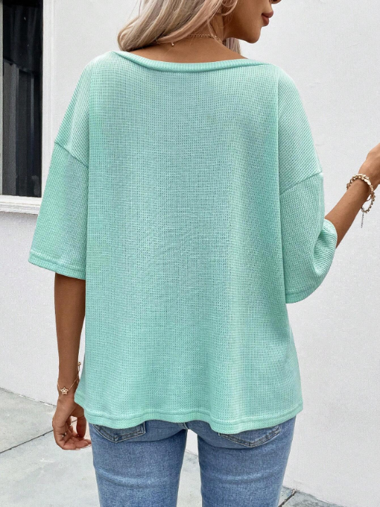 Solid Drop Shoulder Tee