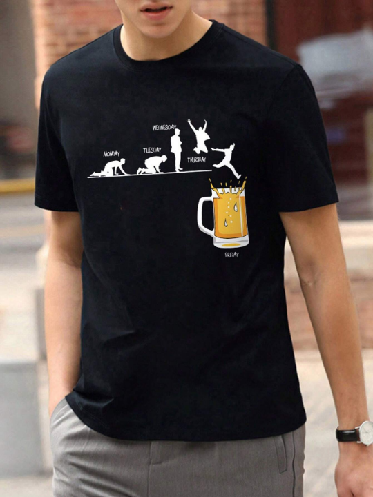 Men Cartoon Graphic Tee