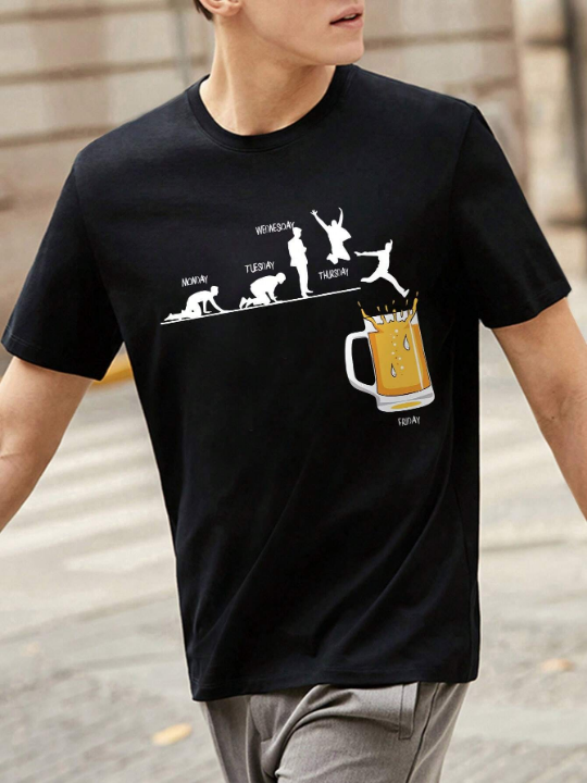 Men Cartoon Graphic Tee