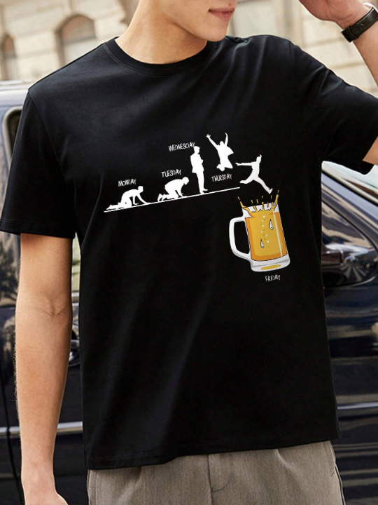 Men Cartoon Graphic Tee