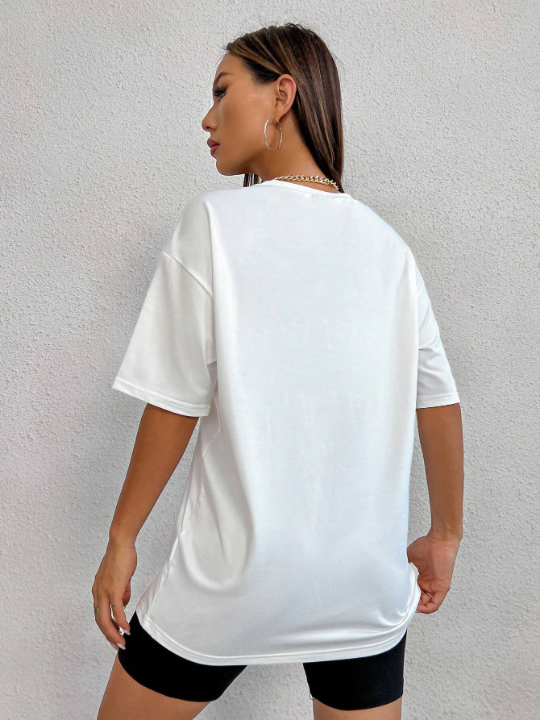 Letter Graphic Drop Shoulder Tee