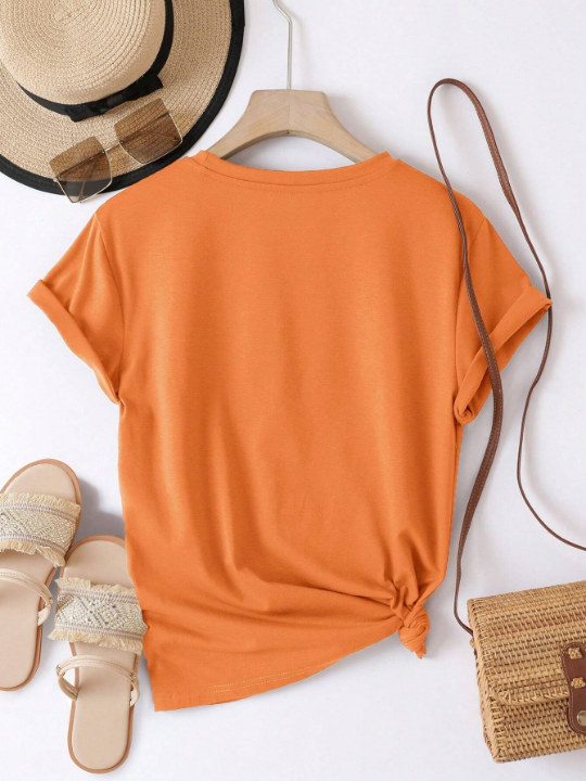 Essnce Solid Round Neck Tee