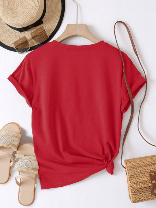 Essnce Solid Round Neck Tee