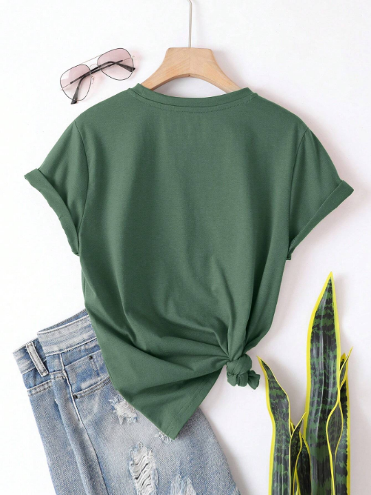 Essnce Solid Round Neck Tee