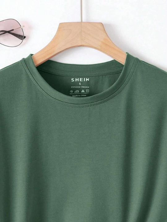 Essnce Solid Round Neck Tee