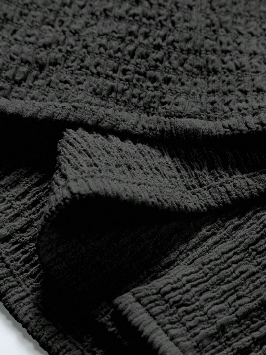 Manfinity Homme Loose Fit Men's Solid Color Button Up Shirt