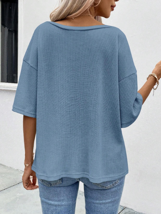 Solid Drop Shoulder Tee