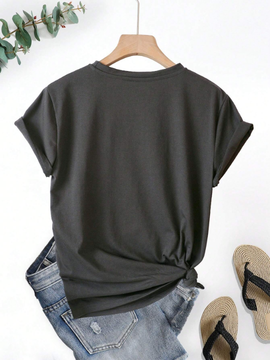 Essnce Solid Round Neck Tee