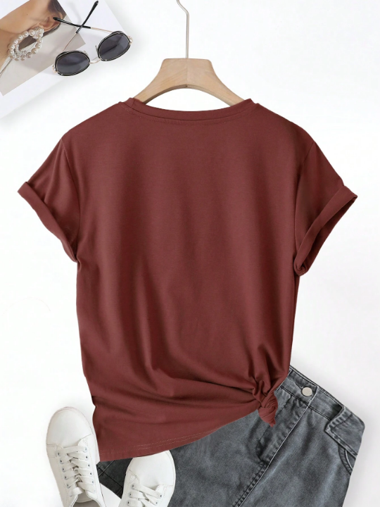 Essnce Solid Round Neck Tee