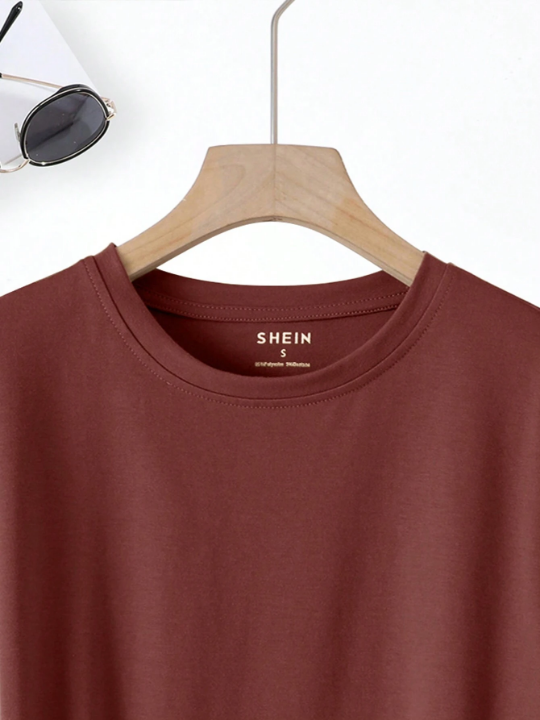 Essnce Solid Round Neck Tee