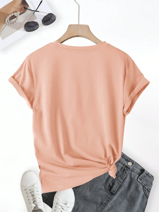 Essnce Solid Round Neck Tee