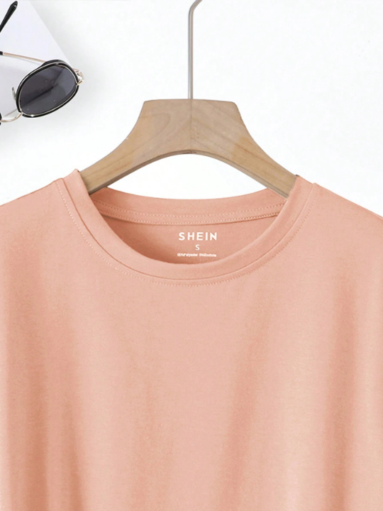 Essnce Solid Round Neck Tee