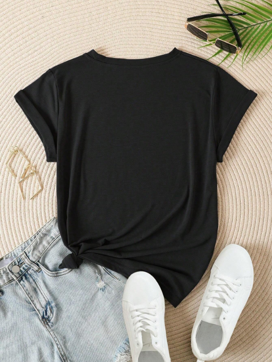 Essnce Solid Round Neck Tee