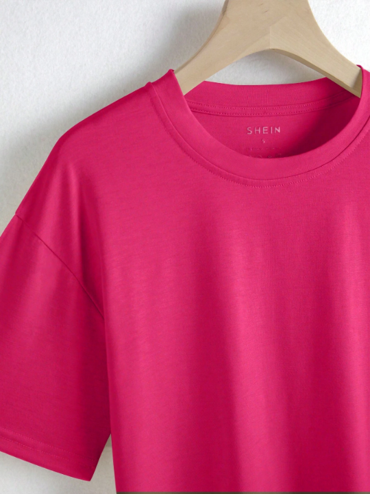 Essnce Solid Drop Shoulder Tee