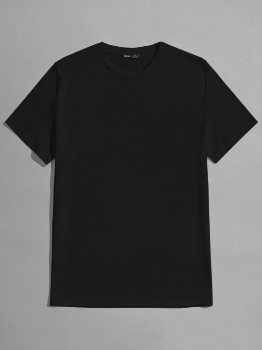 Manfinity Basics Men Solid Round Neck Tee