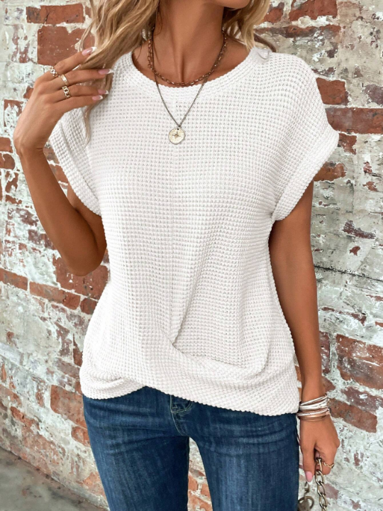 LUNE Solid Batwing Sleeve Tee