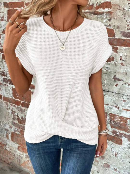 LUNE Solid Batwing Sleeve Tee