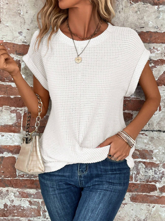 LUNE Solid Batwing Sleeve Tee