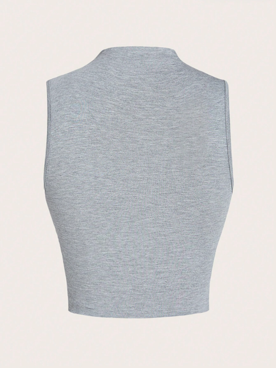 EZwear Solid Ruched Tank Top