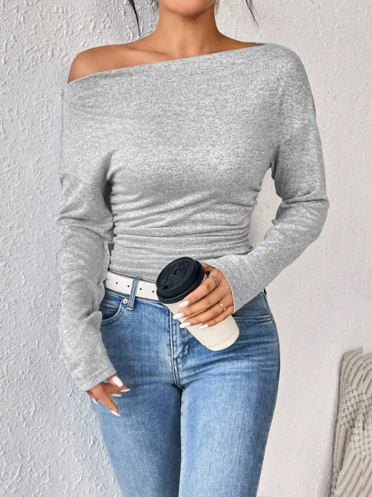 Essnce Off Shoulder Ruched Tee