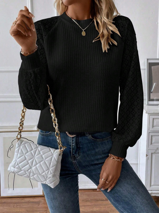 Frenchy Solid Raglan Sleeve Top